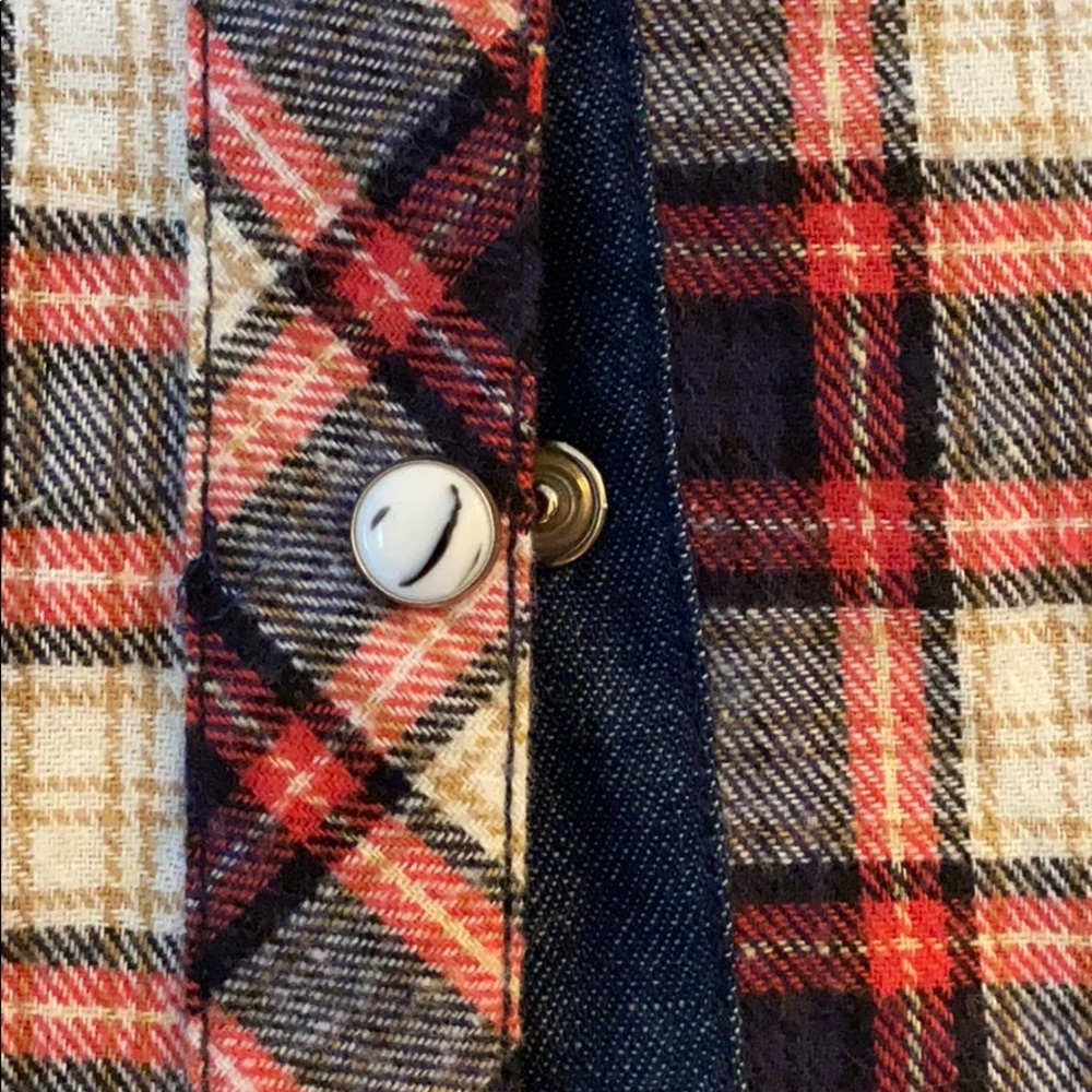 Plaid Button Down Top - image 3
